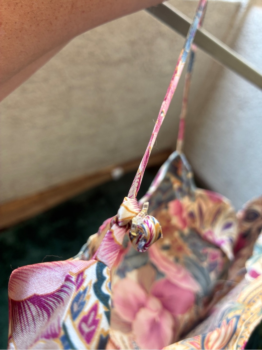Vintage Victoria’s Secret Gold Label Floral Satin Slip Dress - Picture 6 of 11